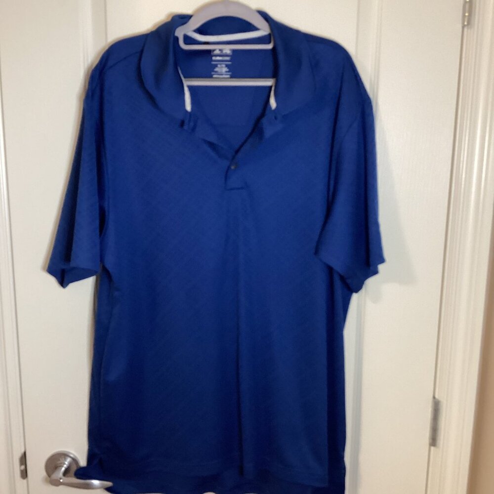 Adidas Cilmacool Men's Size XL Blue Polo Short Sleeve Golf Shirt T-Shirt Golfing - Picture 2 of 8